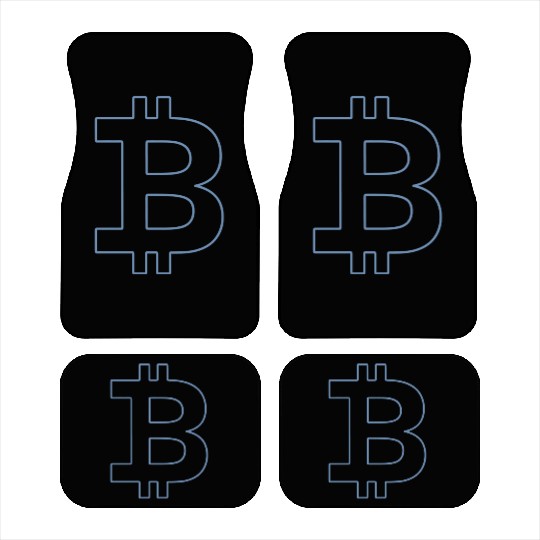 Bitcoin Silhouette Pocket Currency Store Car Mats