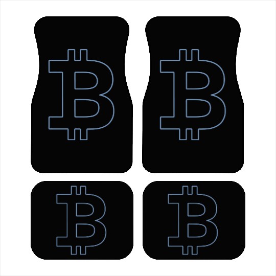 Bitcoin Silhouette Pocket Currency Store Car Mats