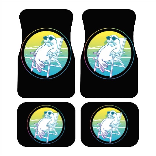 Neon Seal in Beach Chair Car Mats