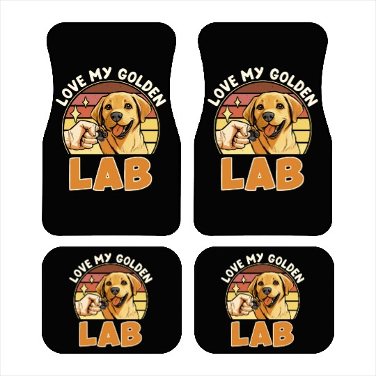 Golden Labrador Owner LOVE MY GOLDEN LAB Car Mats