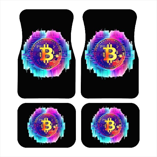Vaporwave Bitcoin Digital Currency Coin Crypto Tra Car Mats