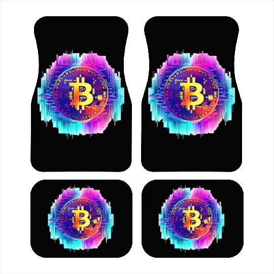 Vaporwave Bitcoin Digital Currency Coin Crypto Tra Car Mats