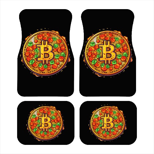 Pizza Bitcoin Funny Mining Crypto Currency Trader Car Mats