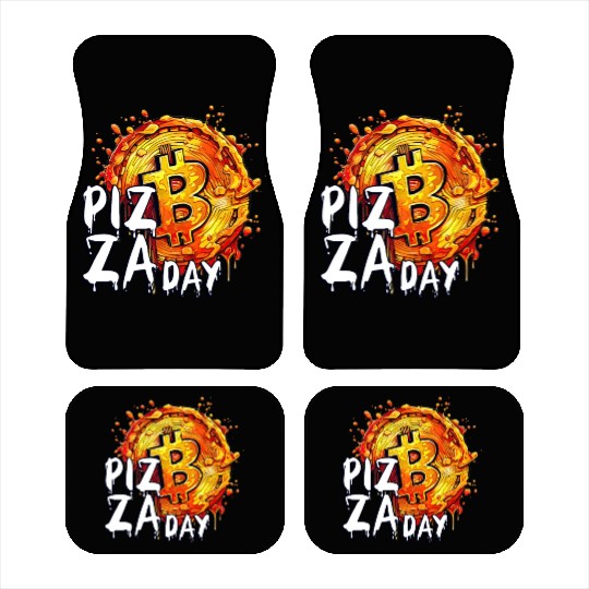 Bitcoin Pizza Day May 22nd Funny Crypto Currency C Car Mats
