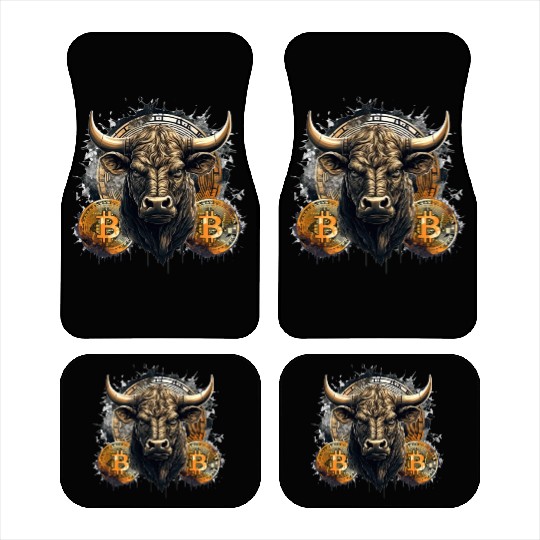 Crypto Bull Funny Blockchain Bitcoin Trader Car Mats