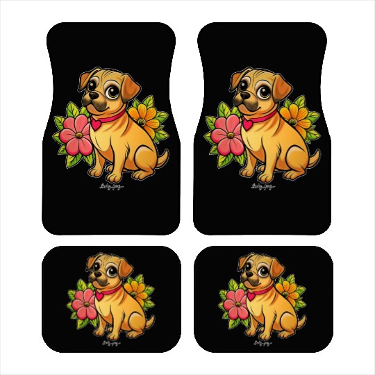 Baby pug, cute little puppy Car Mats
