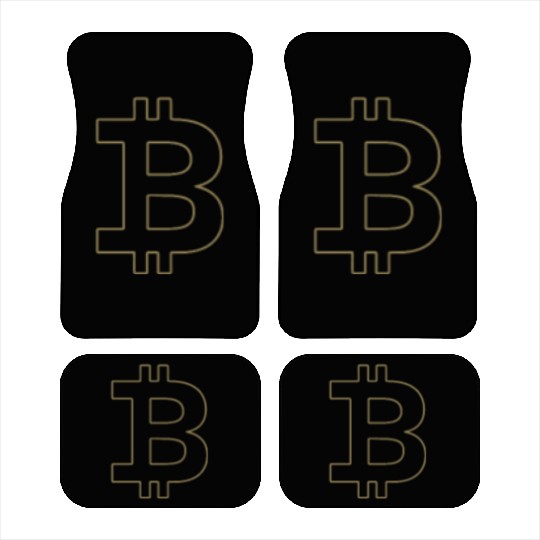 Bitcoin Silhouette Pocket Currency Store Car Mats