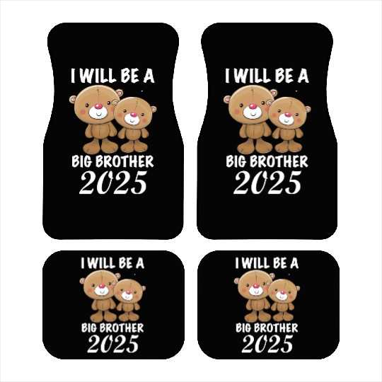 I'm Going To Be A Big Brother 2025 Teddy Bear Car Mats