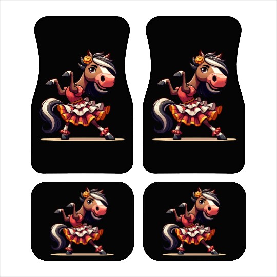 Horse's Flamenco with Humor,animal dance Car Mats