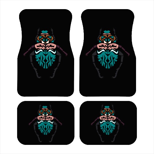 Unique Beetle Insect Vector Colorful Shape Car Mats