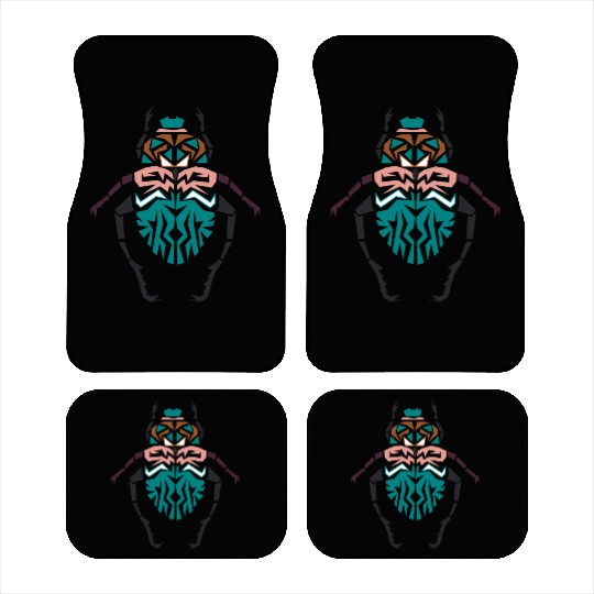 Unique Beetle Insect Vector Colorful Shape Car Mats