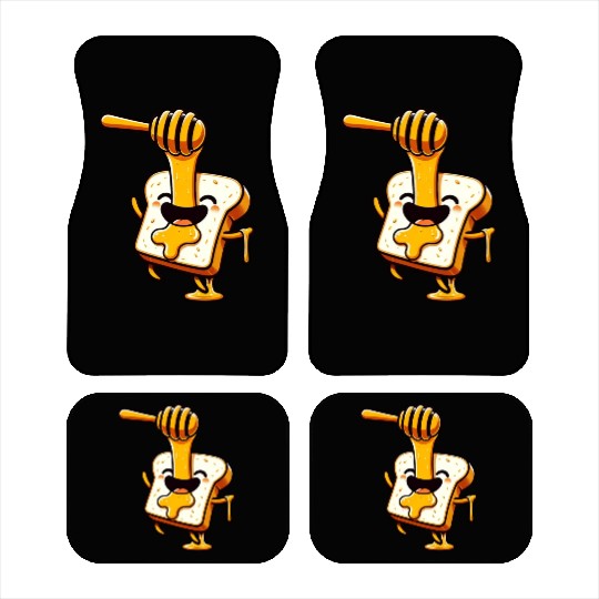 Toast with Honey Beekeeper Bee Honey Car Mats