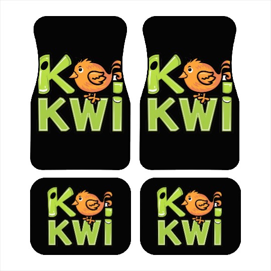 Kiwi Bird Cartoon Car Mats