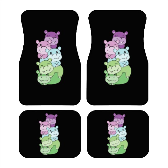 Toric Flag Pride Lgbtq Cute Hippo Car Mats