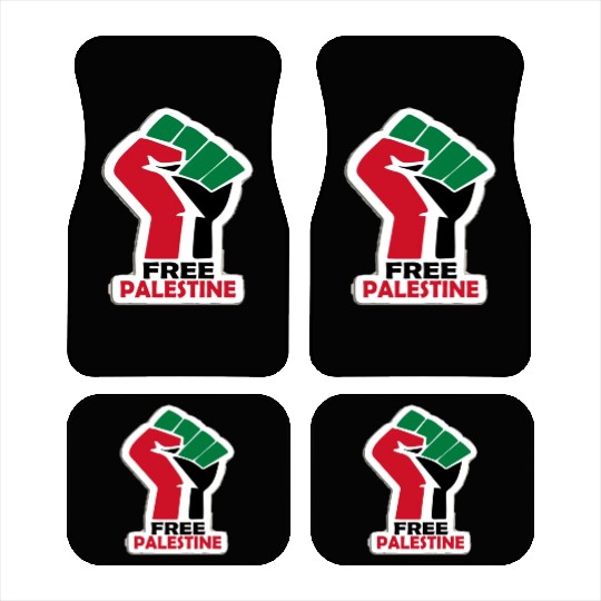 Bold Pro-Palestine Fist Design free Palestine free Car Mats