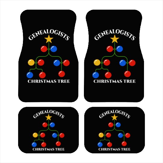 Genealogists Christmas Tree Ancestry Genealogy Car Mats