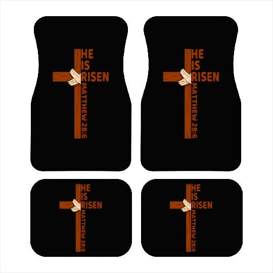 He Is Risen Matthew 28:6 Christian Easter Jesus Car Mats