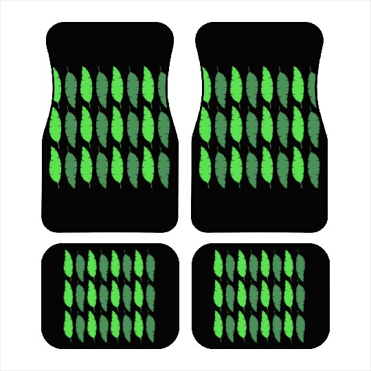 Banana Exotic Green Leaves Pattern Car Mats