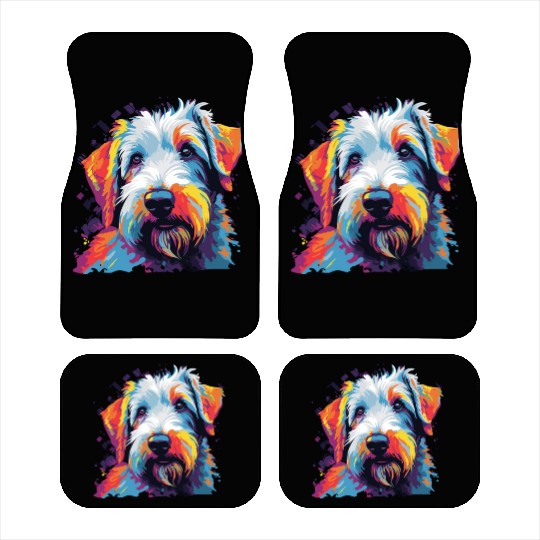 Watercolor Colorful Sealyham Terrier Car Mats