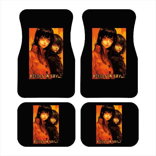 Rebels in Style: Anime Girls Car Mats