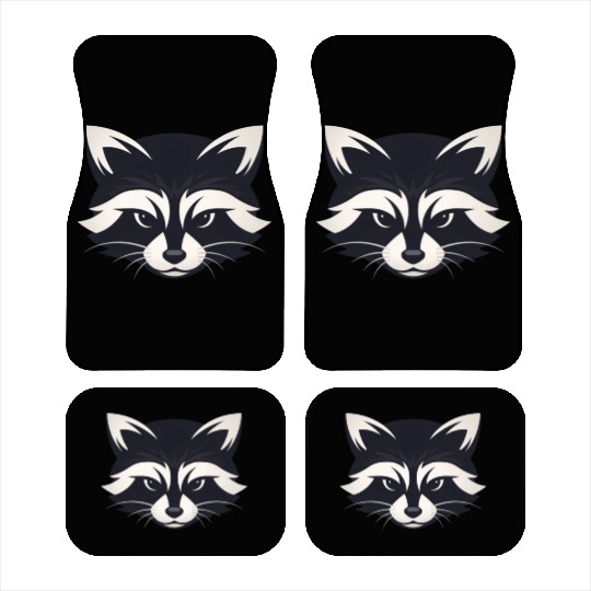 Graphic Illustration of a Stylized Black and Car Mats