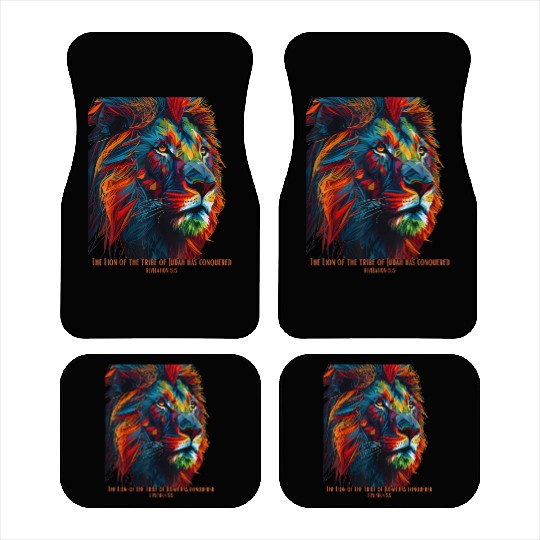 Lion of Judah Jesus Revelation Bible Verse Christ Car Mats