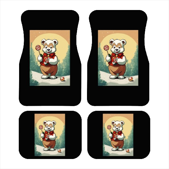 Cartoon cute teddy bear Car Mats