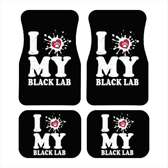 I Love My Black Lab Labrador Retriever Owner Car Mats