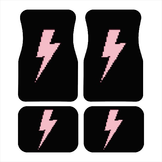 Retro pixels pink lightning bolt Car Mats