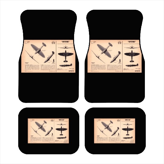 Spitfire Recognition Sheet Car Mats