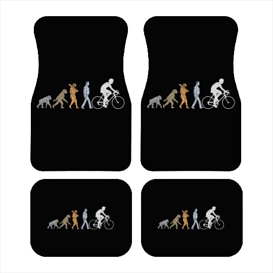 Evolution of bike Men white grunge Car Mats