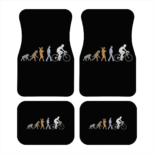 Evolution of bike Men white grunge Car Mats