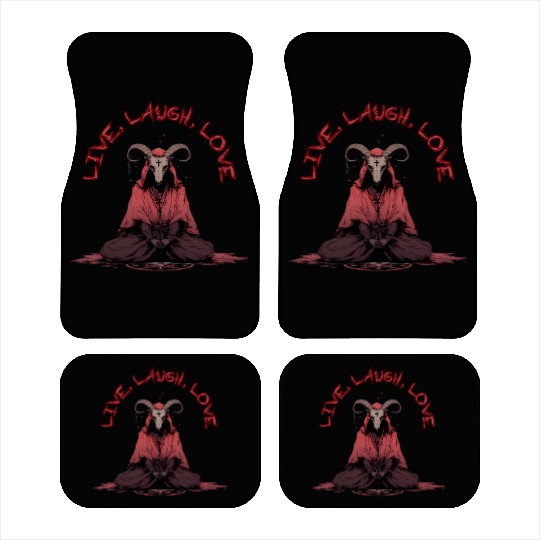 Live, Laugh, Love Baphomet Car Mats