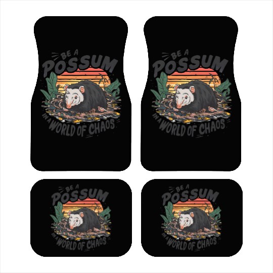 Be a Possum in a world of chaos Street Cats Squad Car Mats