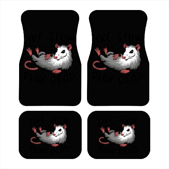 Funny Possum Live slow play dead Street Cat Car Mats