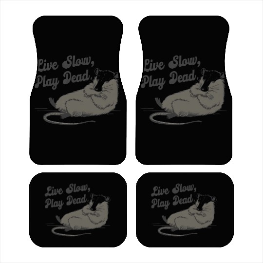 Funny Possum Live slow play dead Street Cat Car Mats