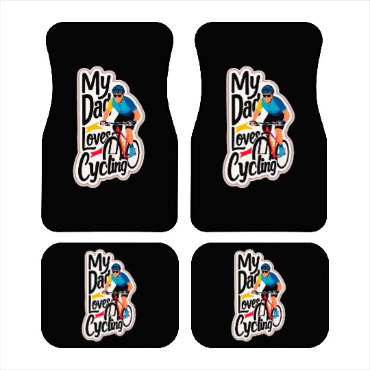My Dad Loves Cycling Bike - Father's Day Car Mats