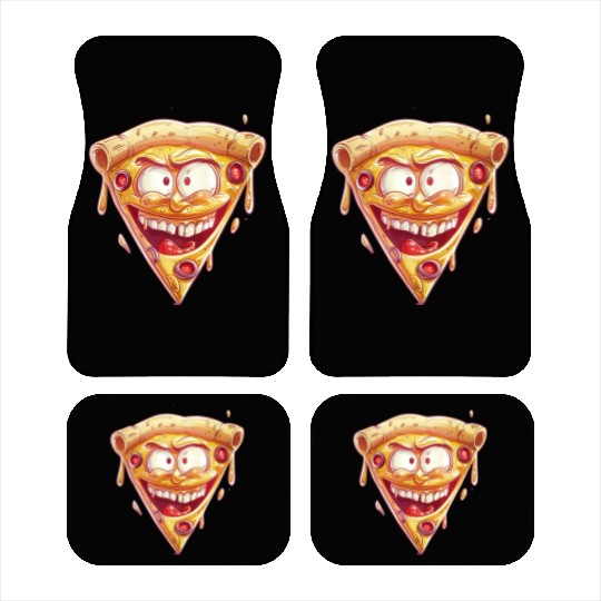 Cheesy Grinning Slice Captures Joy Car Mats
