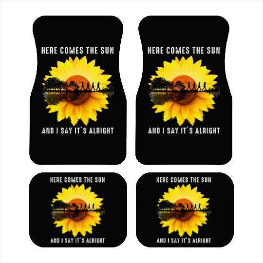 Here Comes The Sun And I Say It's Alright Guitar Car Mats