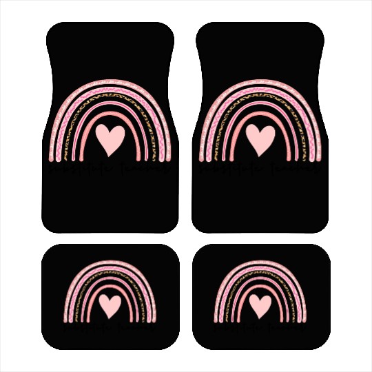 Substitute Teacher Boho Rainbow Back To School Car Mats