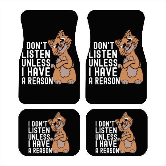 Sassy Ginger Cat Funny Cat Owner Car Mats