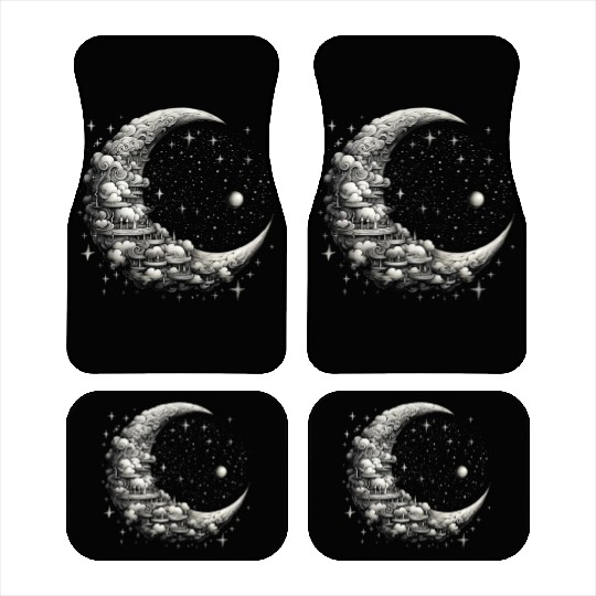 Cool Full Moon - Solar Eclipse, Moon Phases Total Car Mats