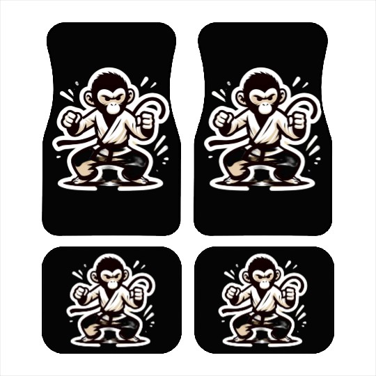 Kungfu Monkey I Car Mats