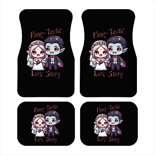 Vampire Bride and Groom Love Story Car Mats