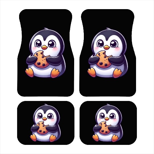 Penguin Cookie Sweet Dessert Biscuit Car Mats