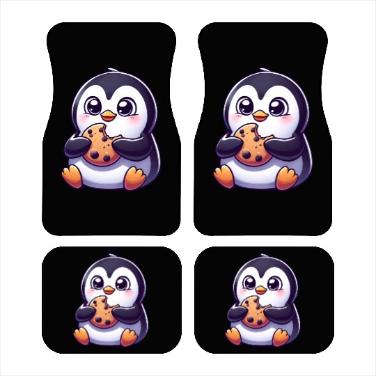 Penguin Cookie Sweet Dessert Biscuit Car Mats