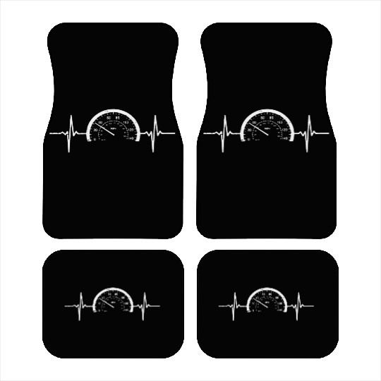 Heartbeat Speedometer Car Guy Auto Garage Racing Car Mats