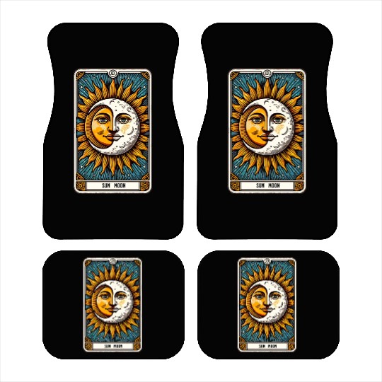 Tarot Card Sun Moon Car Mats