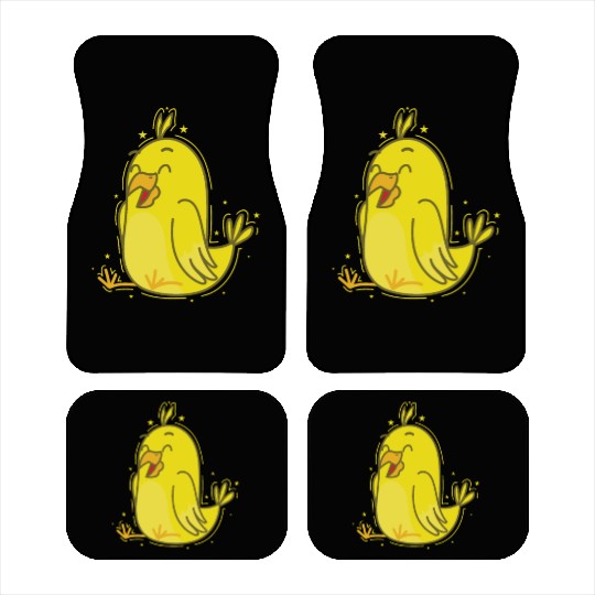 funny yellow Canary Bird Car Mats