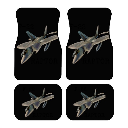 Air Force F-22 Raptor Fighter Jet Military Pilot Car Mats